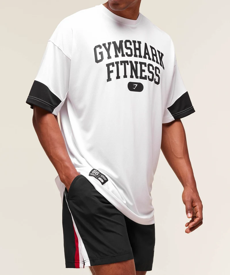 Gymshark Varsity Oversized T-Shirt - White