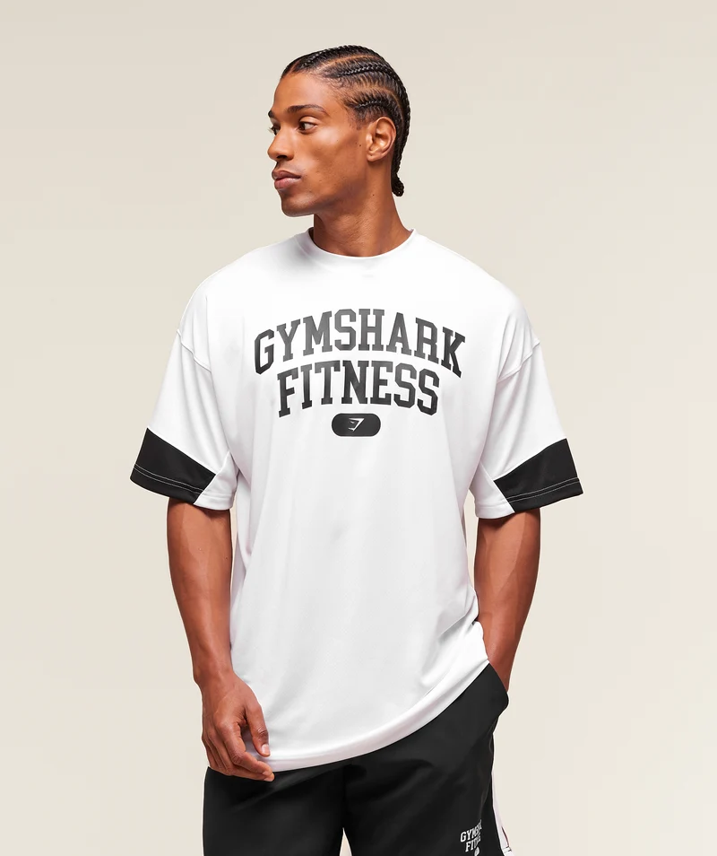 Gymshark Varsity Oversized T-Shirt - White