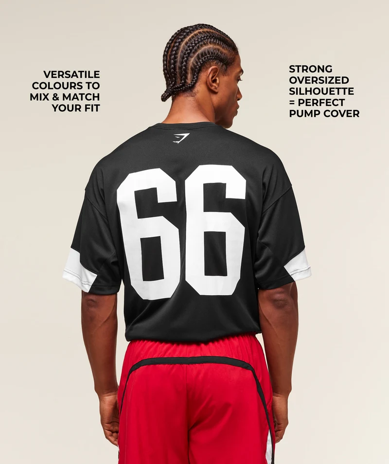 Gymshark Varsity Oversized T-Shirt - Black