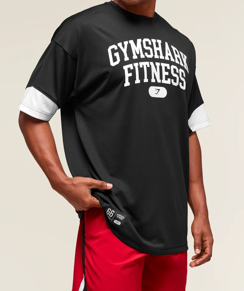 Gymshark Varsity Oversized T-Shirt - Black