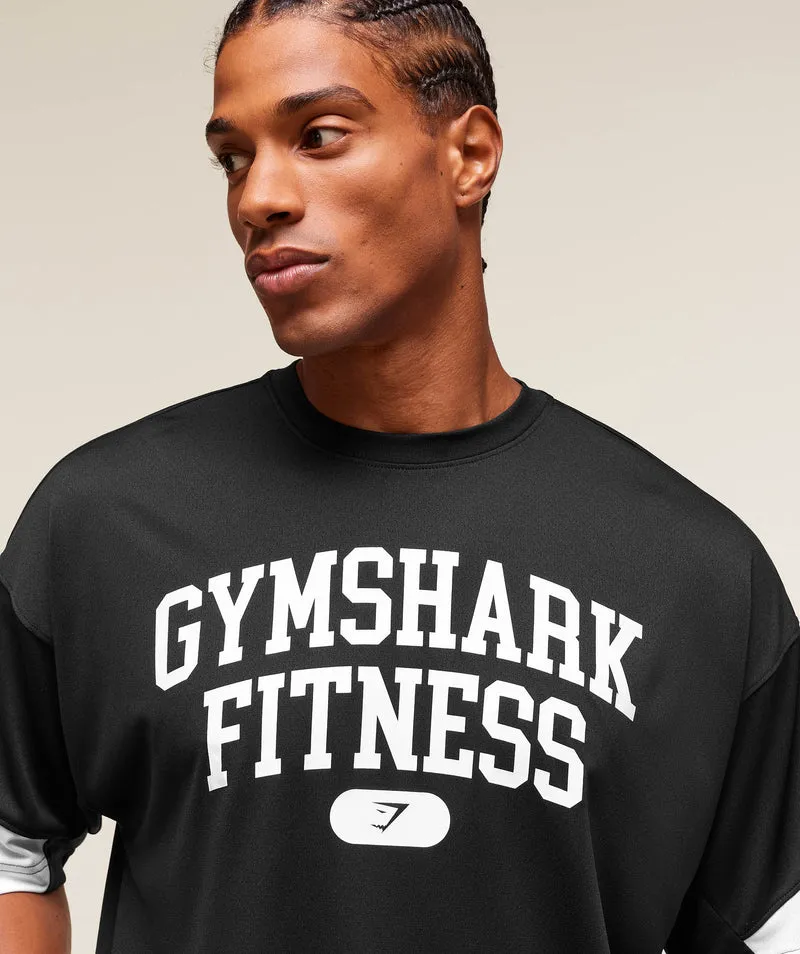 Gymshark Varsity Oversized T-Shirt - Black