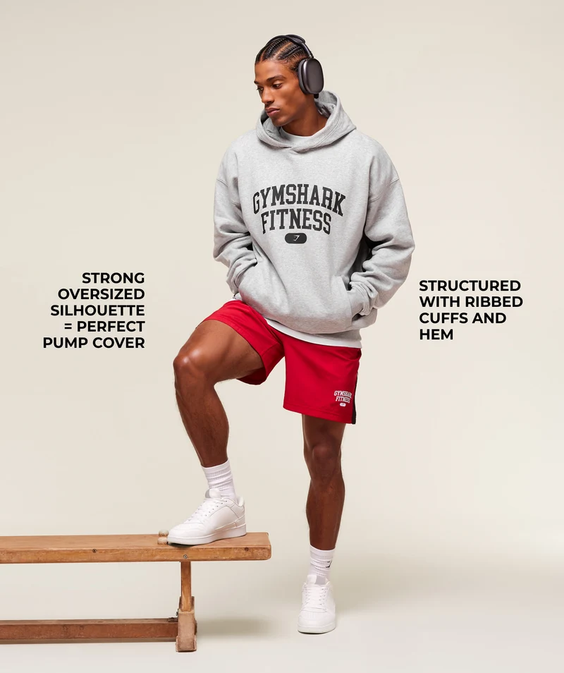 Gymshark Varsity Hoodie - Light Grey Core Marl
