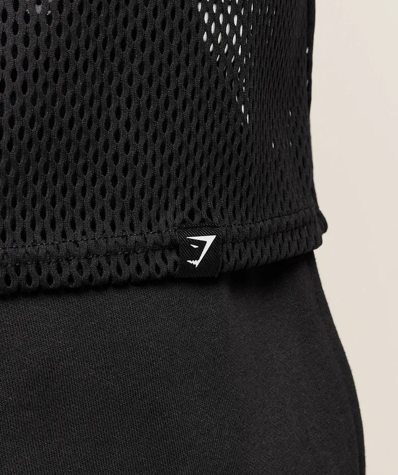 Gymshark Mesh Oversized Tank - Black