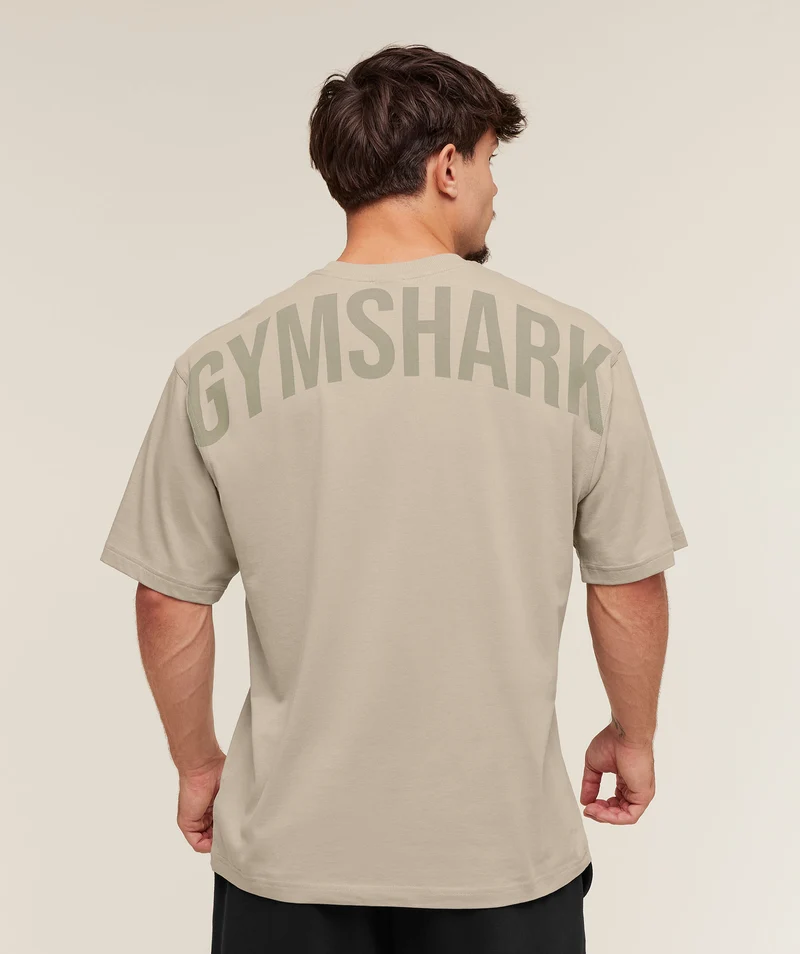 Gymshark Power T-Shirt - Mushroom Grey