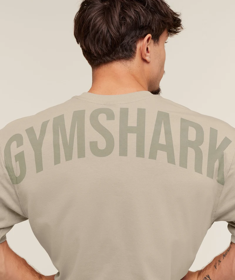 Gymshark Power T-Shirt - Mushroom Grey