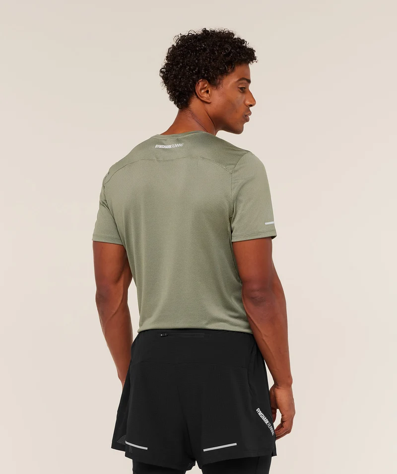 Gymshark Running T-Shirt - Base Green