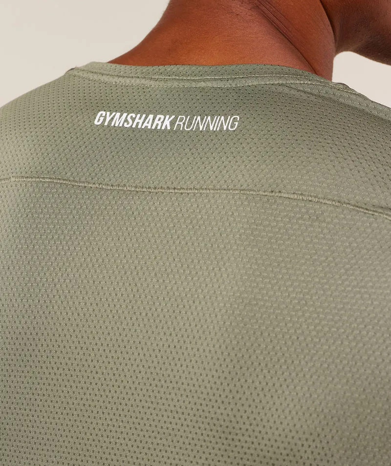 Gymshark Running T-Shirt - Base Green