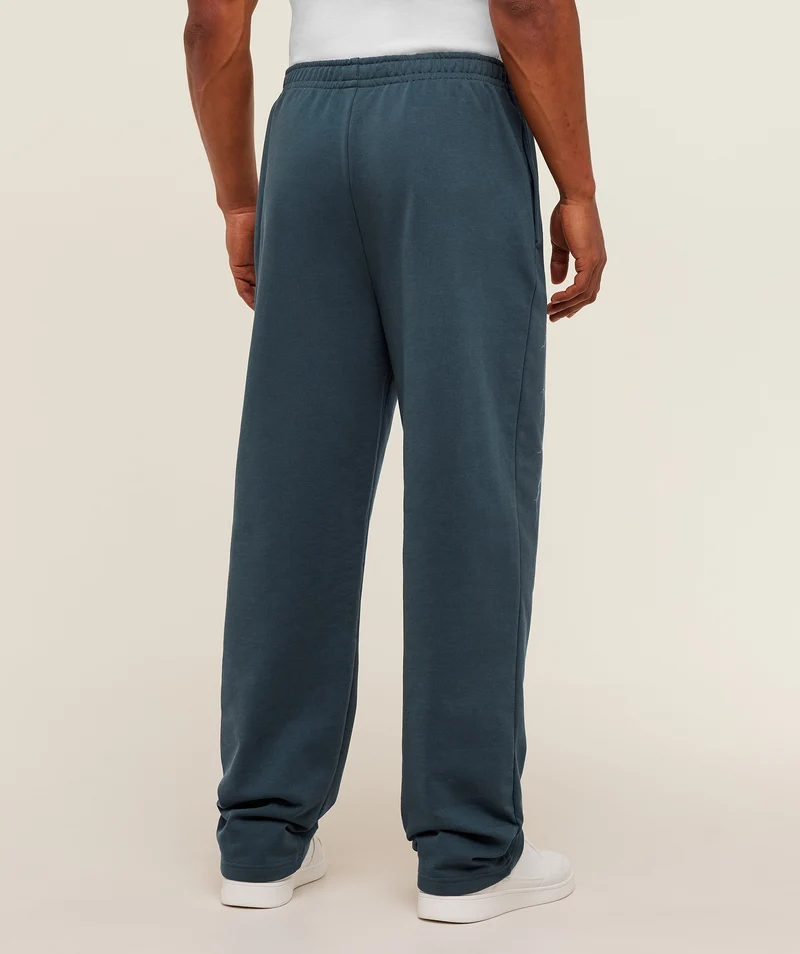 Gymshark Eagle Band Style Graphic Straight Leg Pants - Stealth Blue