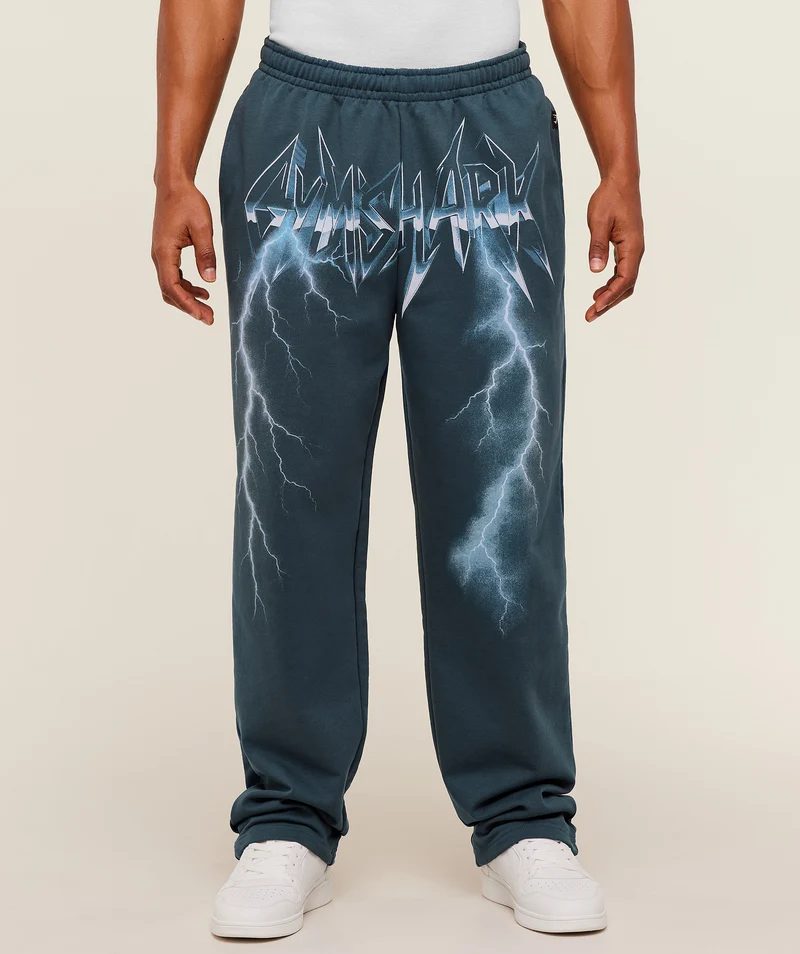 Gymshark Eagle Band Style Graphic Straight Leg Pants - Stealth Blue