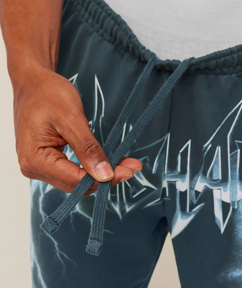 Gymshark Eagle Band Style Graphic Straight Leg Pants - Stealth Blue