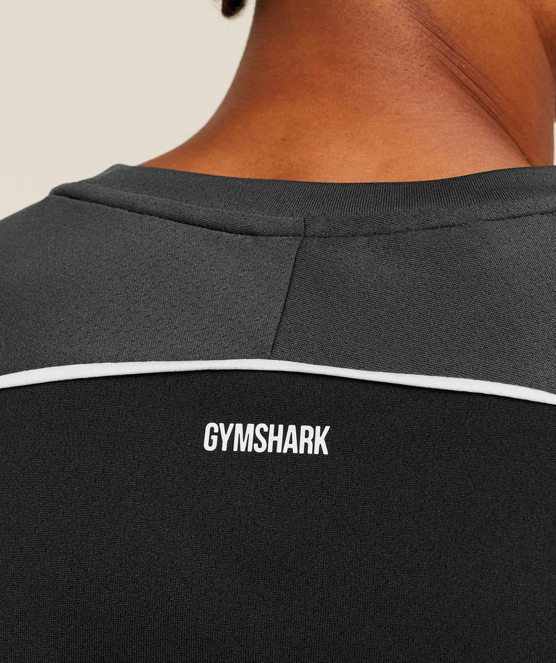 Gymshark Arrival Contrast T-Shirt - Onyx Grey/Black