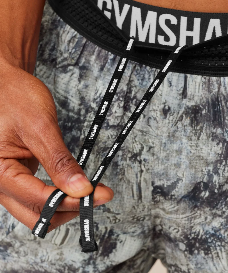 Gymshark Running 4" 2-in-1 Shorts - Dark Grey/Black