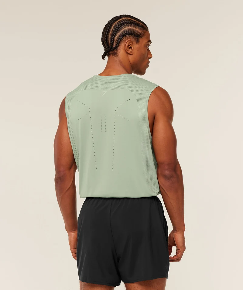 Gymshark Distance Seamless Tank - Haze Green