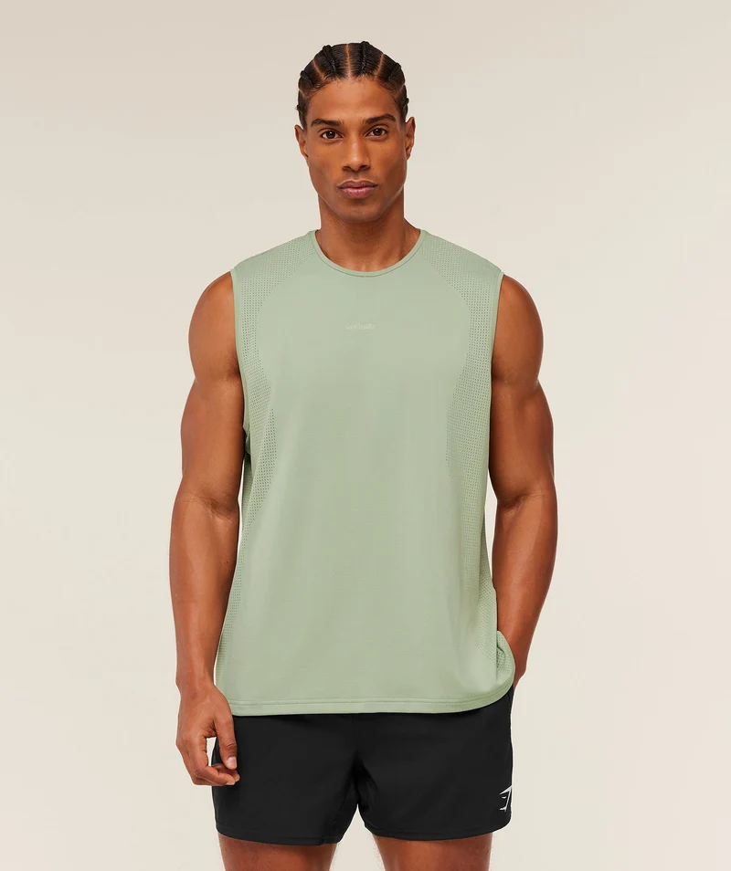 Gymshark Distance Seamless Tank - Haze Green