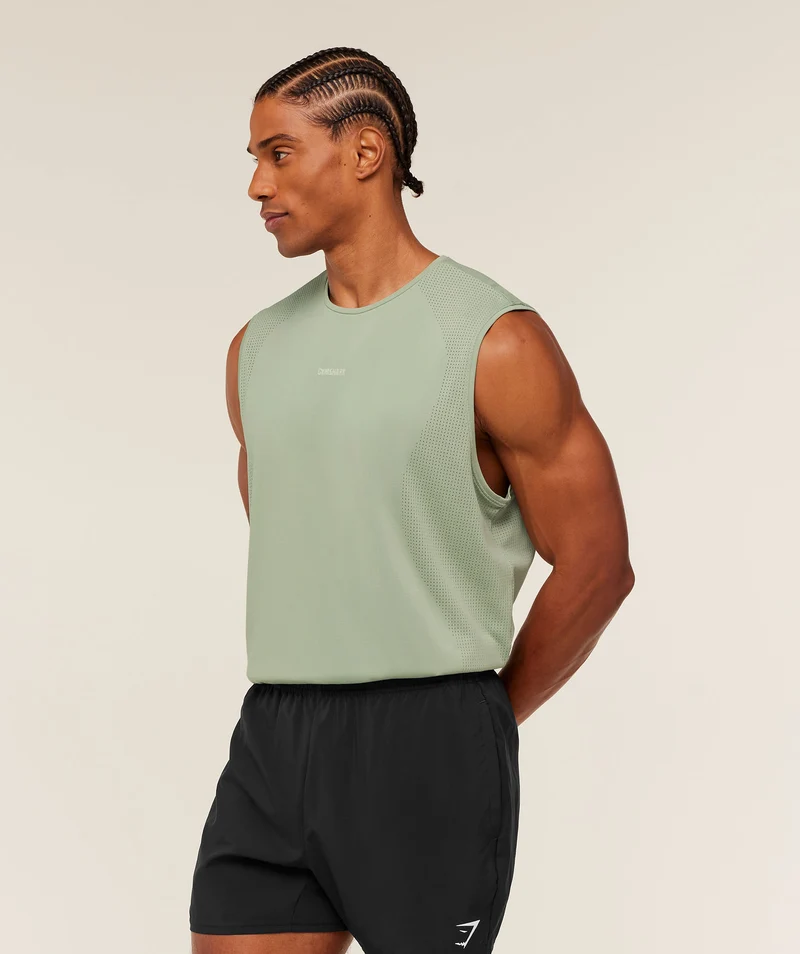 Gymshark Distance Seamless Tank - Haze Green