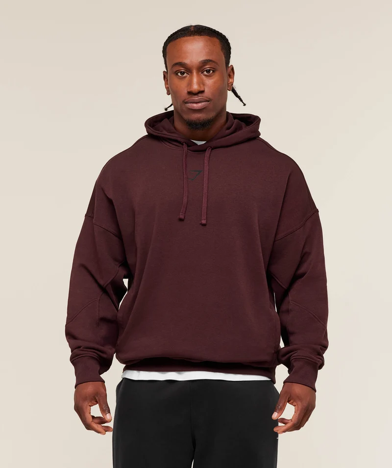 Gymshark Power Oversized Hoodie - Rich Maroon