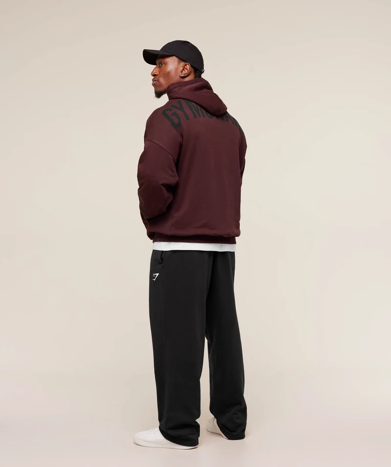 Gymshark Power Oversized Hoodie - Rich Maroon