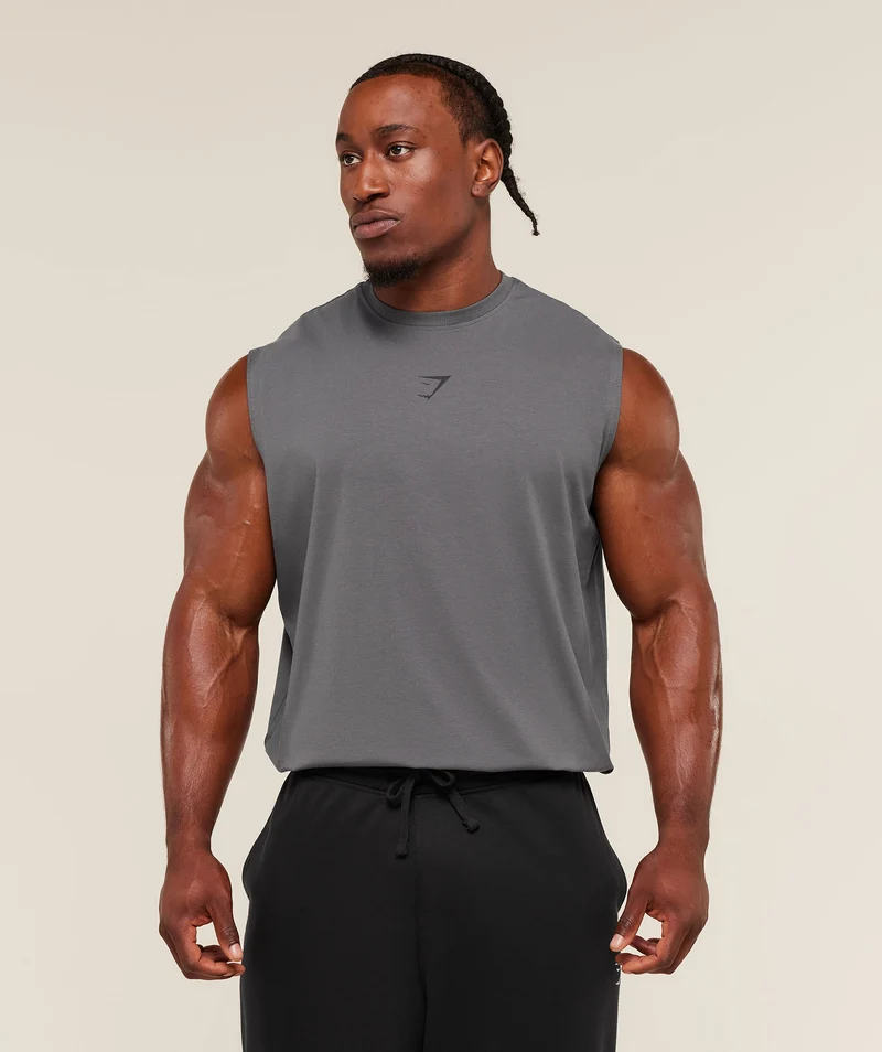 Gymshark Power Cut Off Tank - Dark Grey