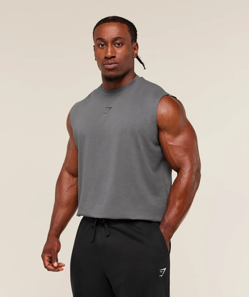 Gymshark Power Cut Off Tank - Dark Grey