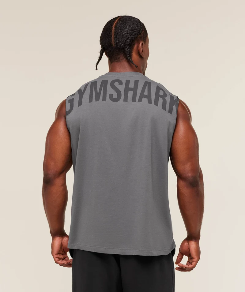 Gymshark Power Cut Off Tank - Dark Grey