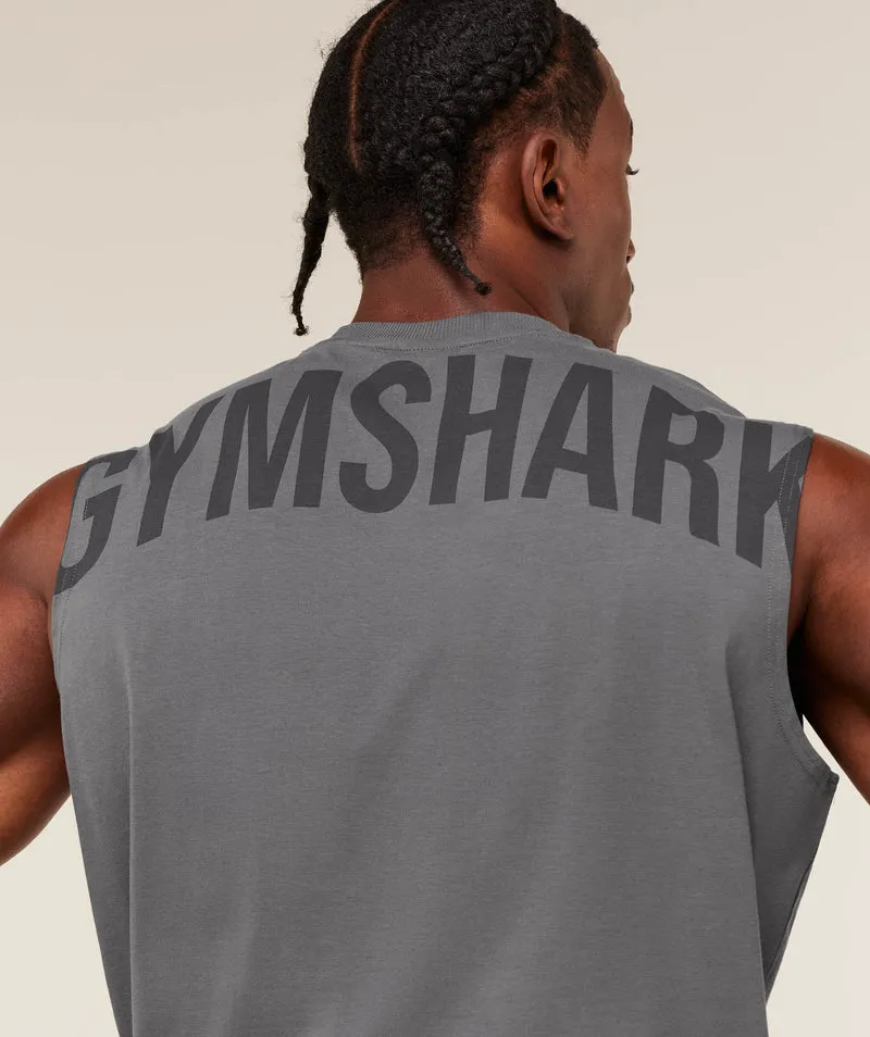 Gymshark Power Cut Off Tank - Dark Grey