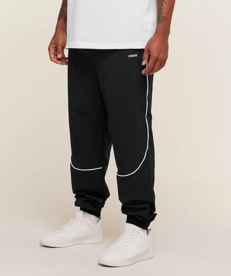 Gymshark Retro Shell Track Pants - Black