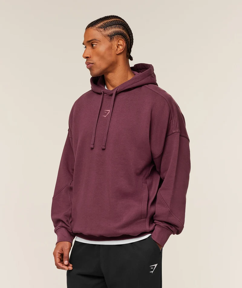Gymshark Power Oversized Hoodie - Impact Burgundy