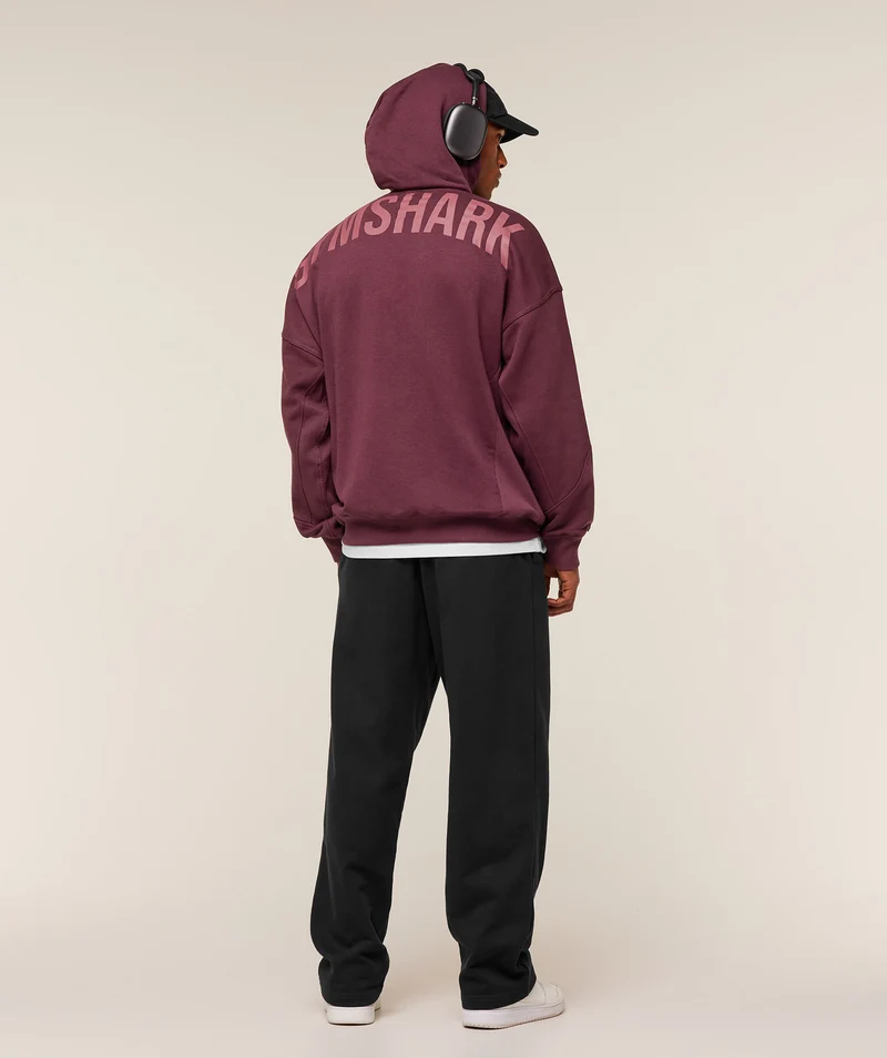 Gymshark Power Oversized Hoodie - Impact Burgundy