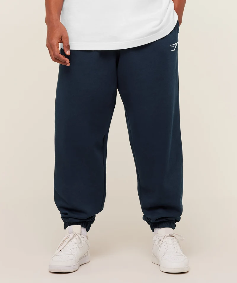 Gymshark Crest Oversized Jogger - Navy