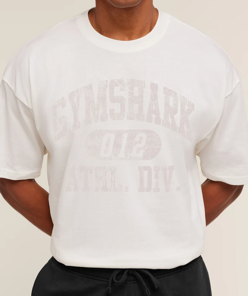 Gymshark Athletic Division Graphic T-Shirt - Soft White