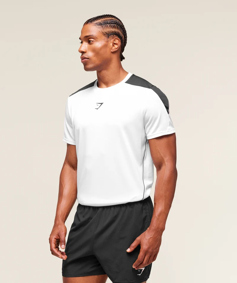 Gymshark Arrival Block T-Shirt - White