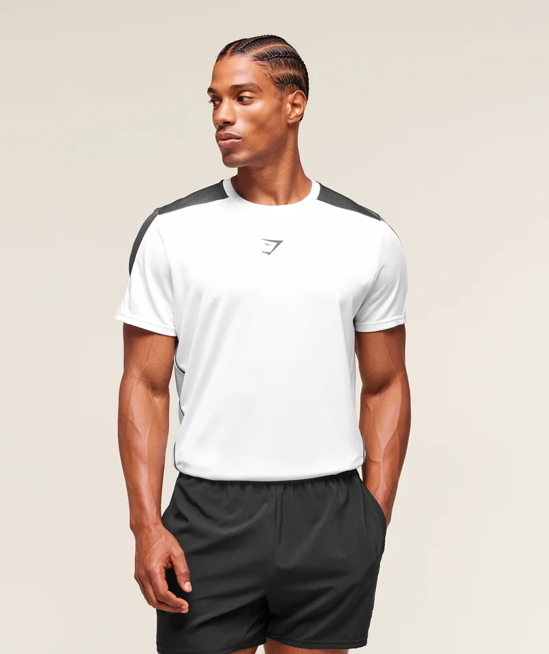 Gymshark Arrival Block T-Shirt - White