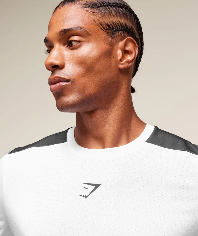 Gymshark Arrival Block T-Shirt - White