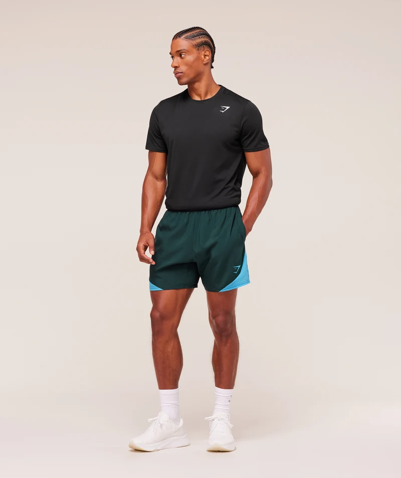 Gymshark Arrival Block 6" Shorts - Deep Petrol Blue