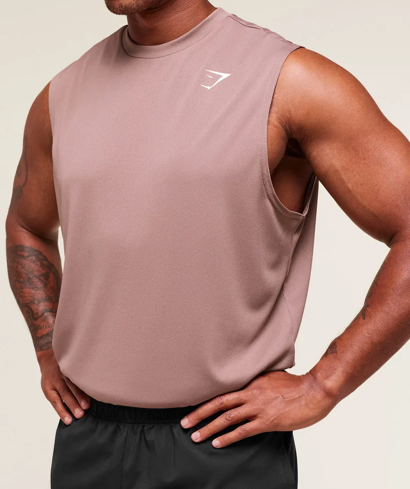 Gymshark Oversized Performance Tank - Chestnut Pink