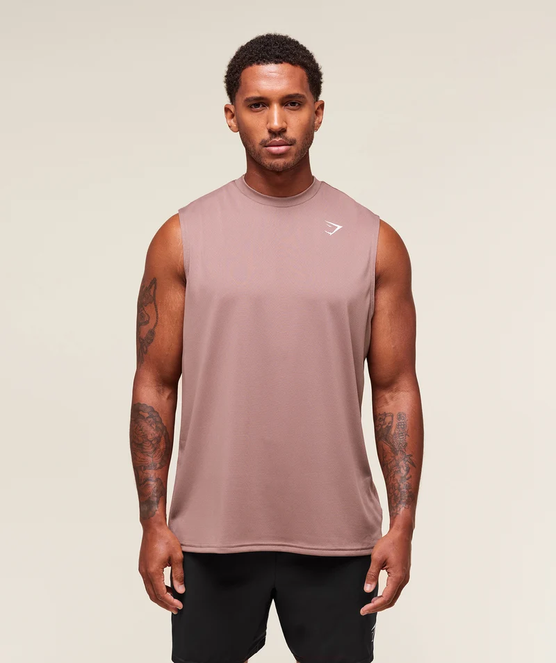 Gymshark Oversized Performance Tank - Chestnut Pink