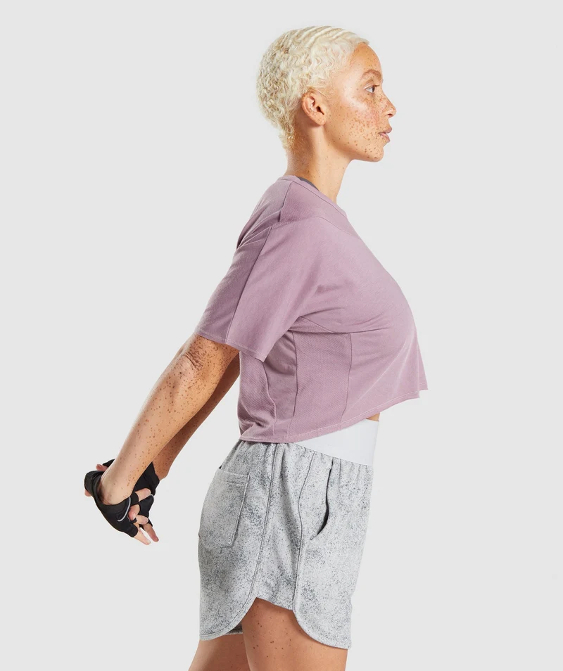 Gymshark Chalk Crop Top - Purple