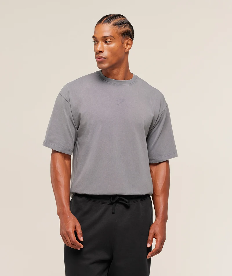 Gymshark Power Washed T-Shirt - Medium Grey
