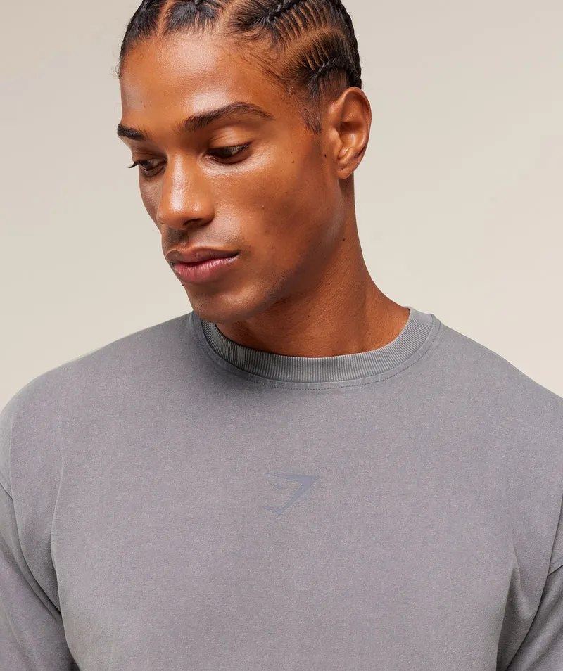 Gymshark Power Washed T-Shirt - Medium Grey