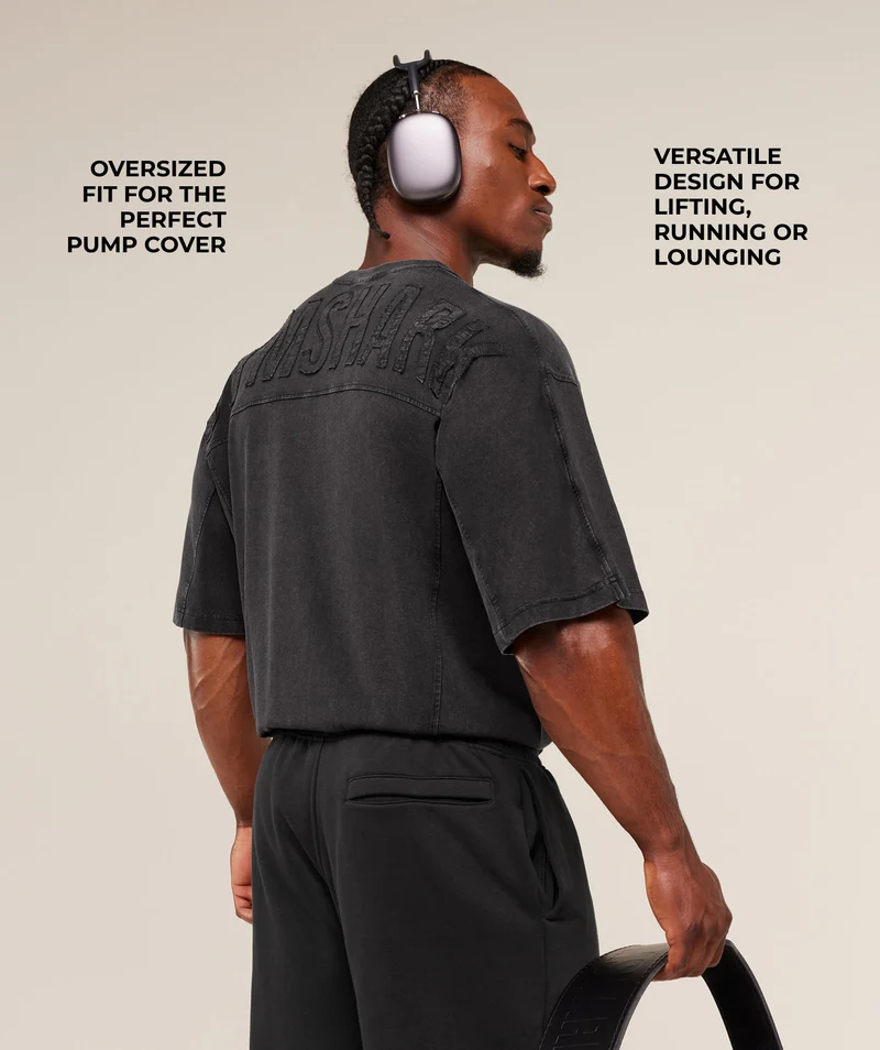 Gymshark Power Washed T-Shirt - Black