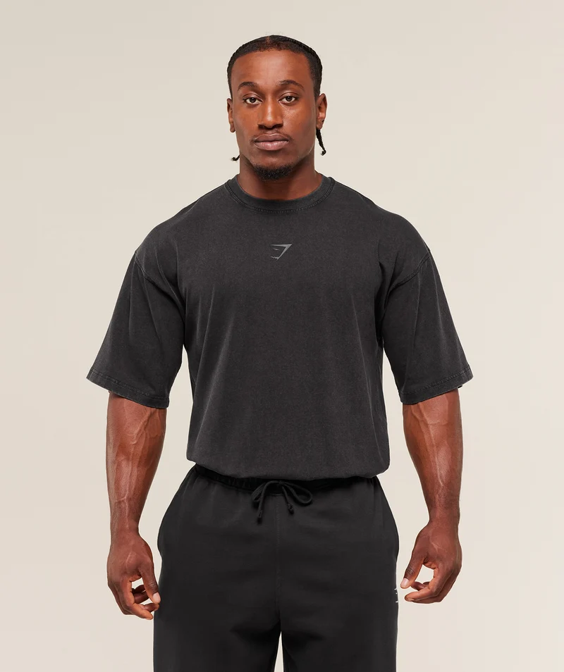 Gymshark Power Washed T-Shirt - Black