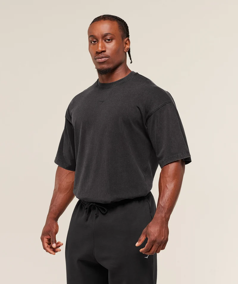 Gymshark Power Washed T-Shirt - Black