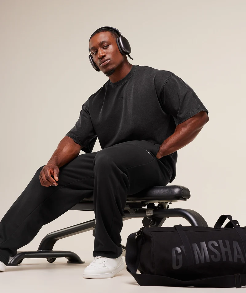 Gymshark Power Washed T-Shirt - Black