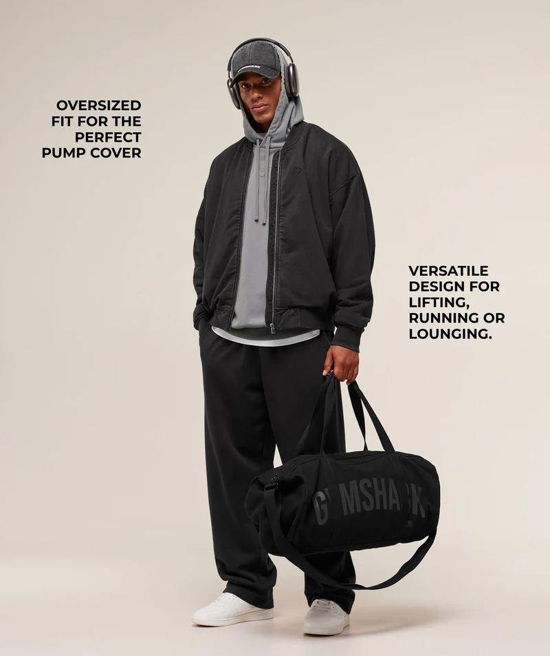 Gymshark Power Washed Jersey Track Jacket - Black