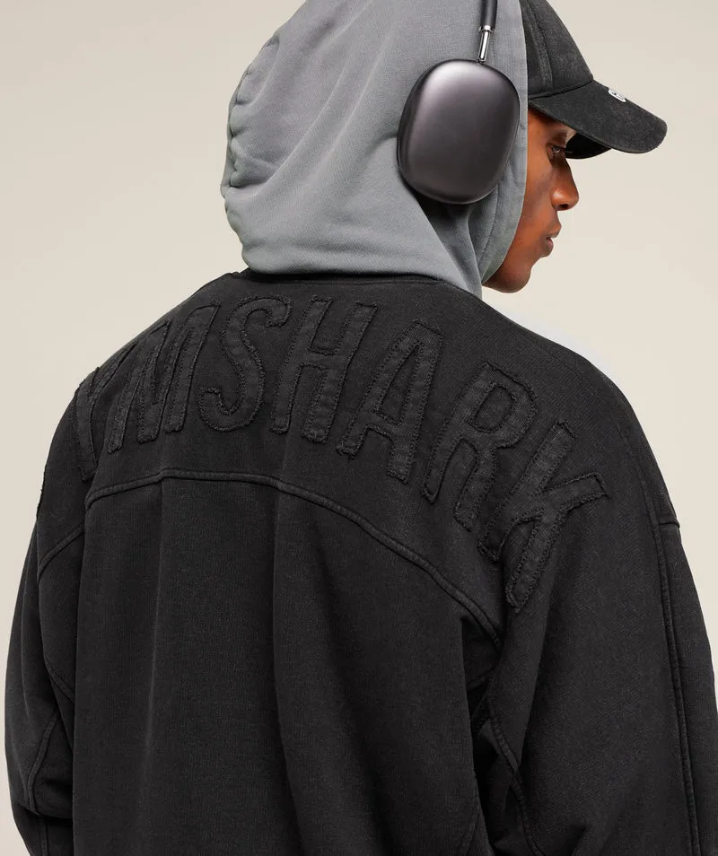 Gymshark Power Washed Jersey Track Jacket - Black