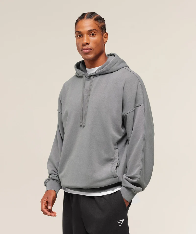 Gymshark Power Washed Hoodie - Medium Grey