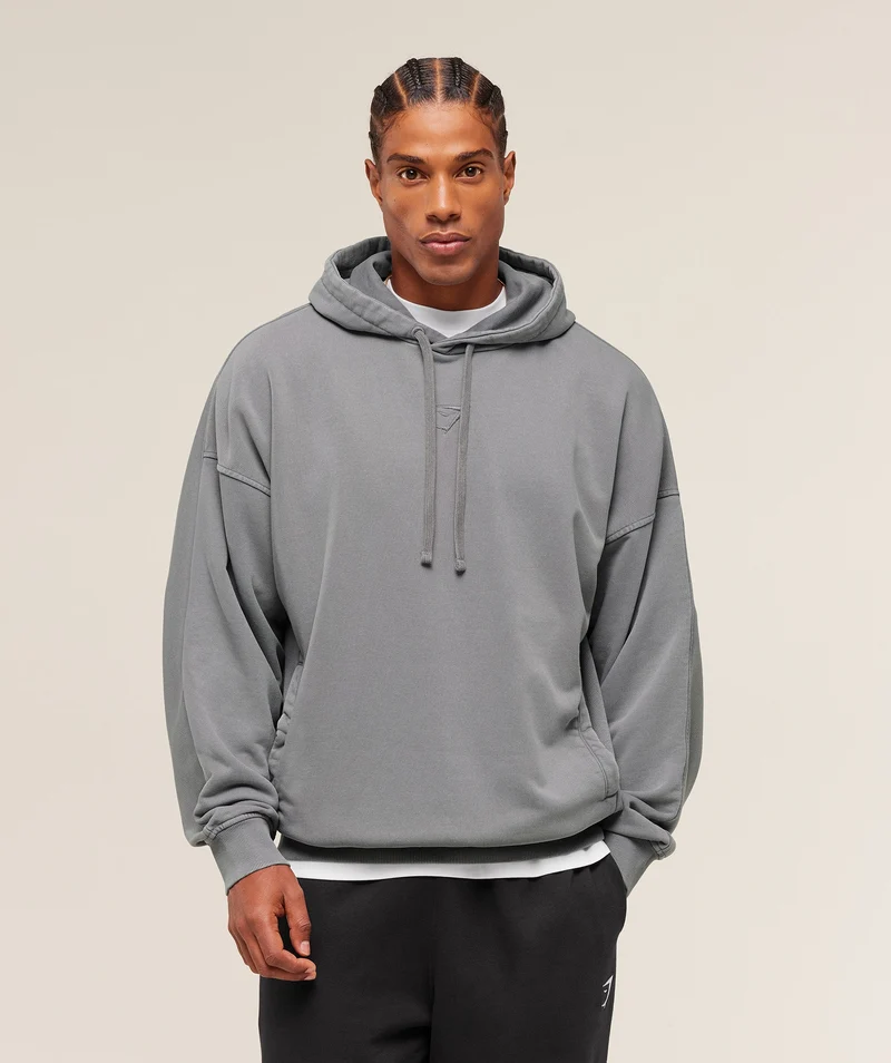 Gymshark Power Washed Hoodie - Medium Grey