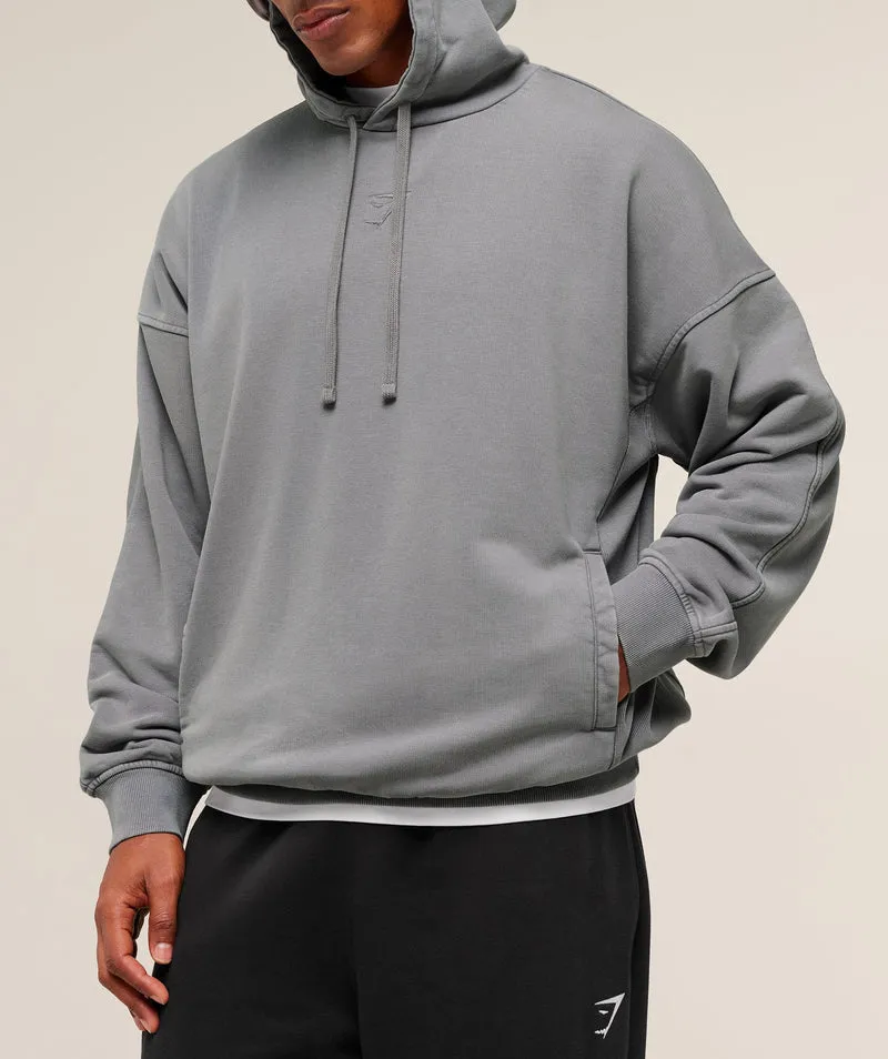 Gymshark Power Washed Hoodie - Medium Grey
