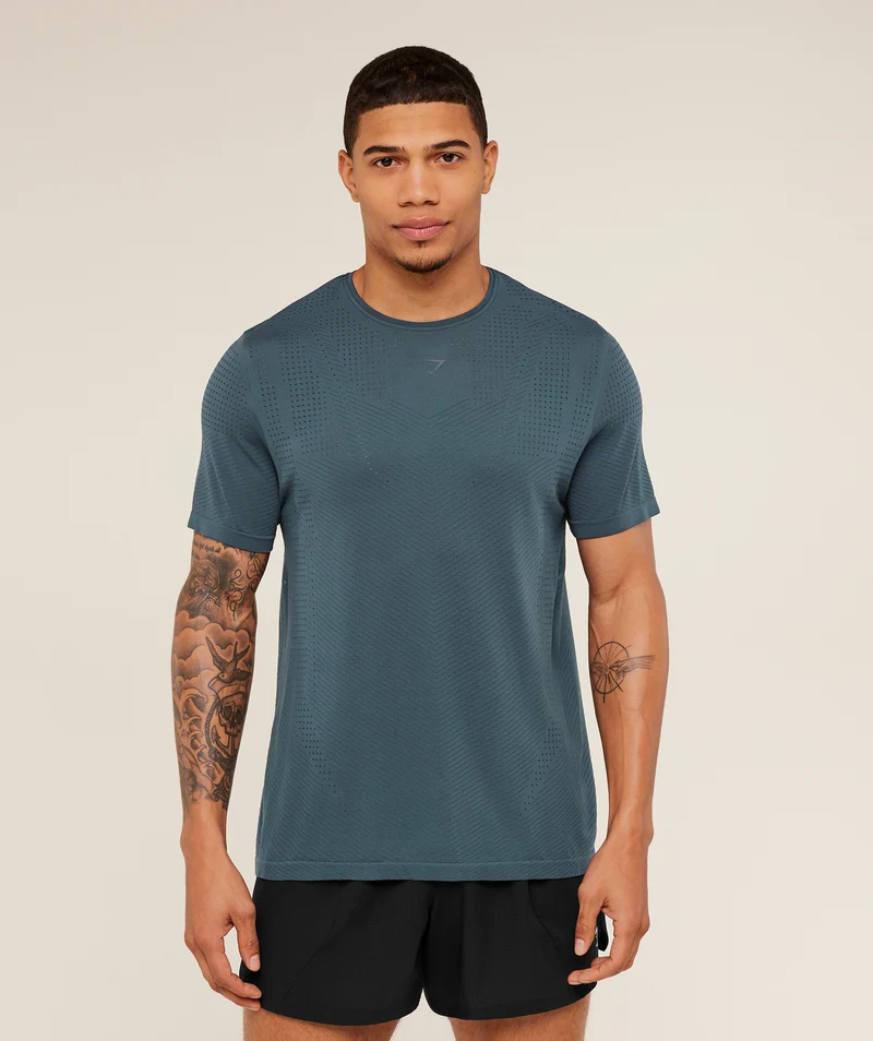 Gymshark Seamless Running T-Shirt - Stealth Blue