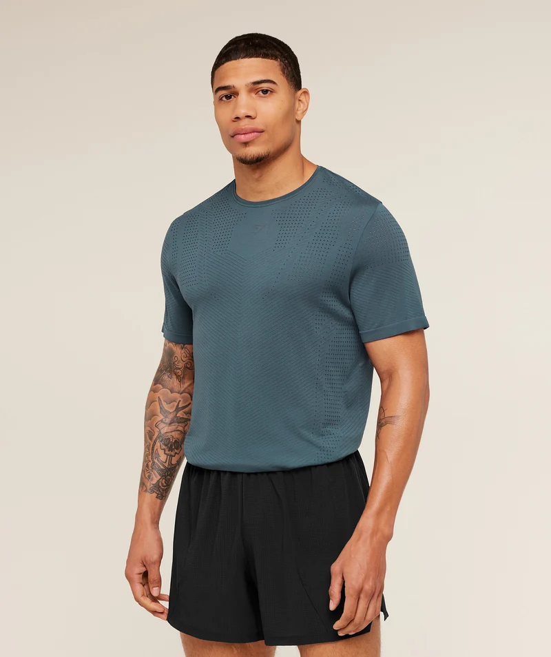 Gymshark Seamless Running T-Shirt - Stealth Blue
